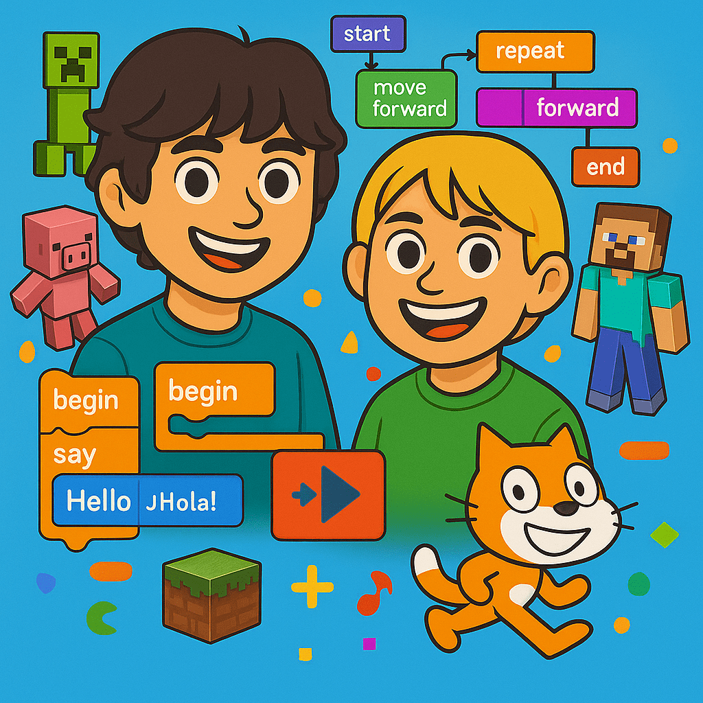 Programmieren lernen mit Spaß: Code.org Minecraft & Scratch